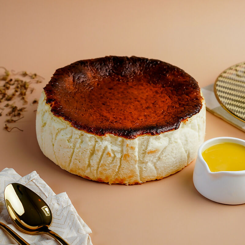 Basque Cheesecake Whole with Passion Fruit 800x800